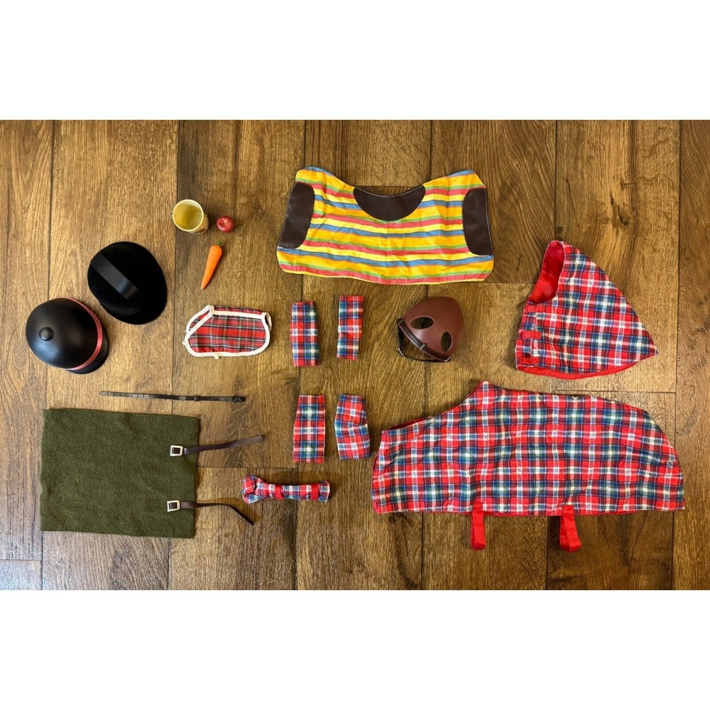 Our Generation‎ Battat 18 Inch Doll Horse Lot Blanket Helmet Food Accessories.